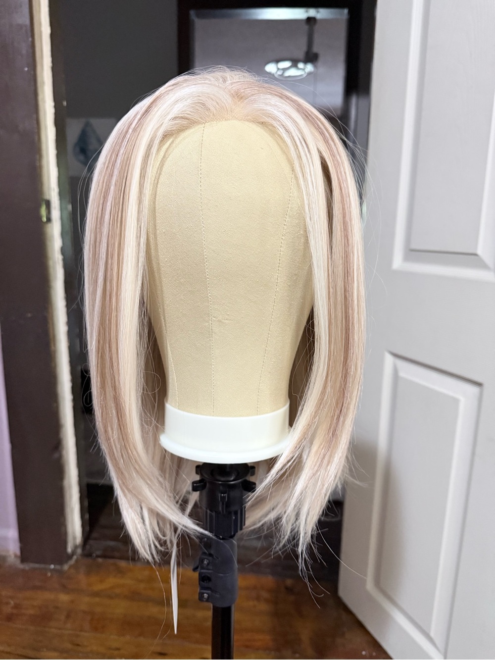 DWY Blonde & Rose Gold Layered Women’s Wig  Japanese fibers.